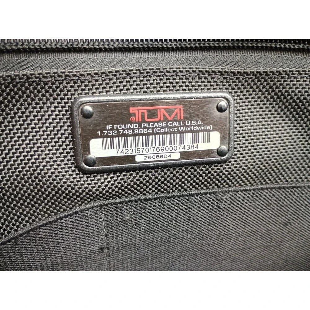 Tumi Black Ballistic Nylon Backpack Laptop Travel Commuter Bag Business